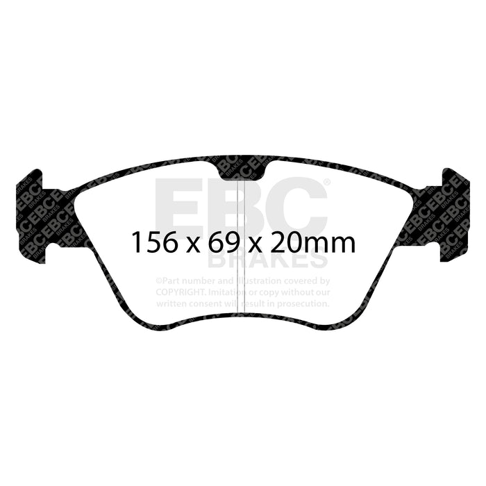 EBC redstuff brake pads front fits 2003 08 Chrysler Crossfire 3 2