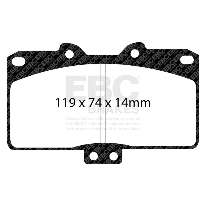 EBC redstuff brake pads front fits 1991 93 Dodge Stealth 3 0 4wd