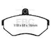 EBC yellowstuff brake pads front fits 1997 02 Volkswagen Cabriolet 2 0