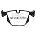 EBC yellowstuff brake pads rear fits 2001 07 Bmw M3 3 2 E46