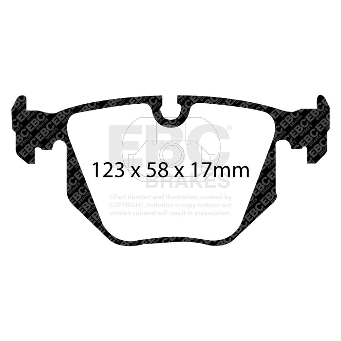 EBC redstuff brake pads rear fits 2001 07 Bmw M3 3 2 E46