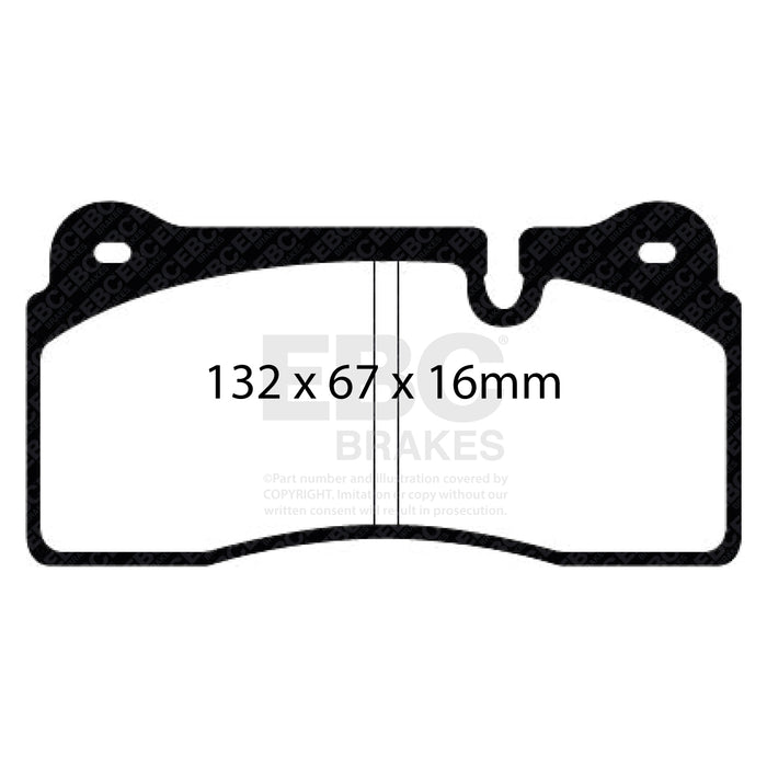 EBC yellowstuff brake pads rear fits 2008 17 Audi R8 4 2l 5 2l