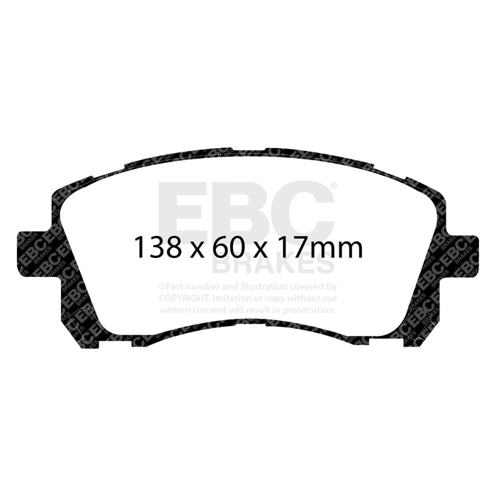 EBC yellowstuff brake pads front fits 1998 02 Subaru Forester 2 5