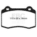 EBC yellowstuff brake pads rear fits 1996 00 Lotus Esprit Turbo 2 0 Turbo Gt3
