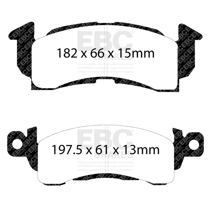 EBC greenstuff brake pads front part DP61145 fits 1985 90 Chevrolet Astro Van 2wd