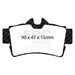 EBC yellowstuff brake pads rear part DP41156 fits 1994 04 Ford Mustang 4 6 Cobra