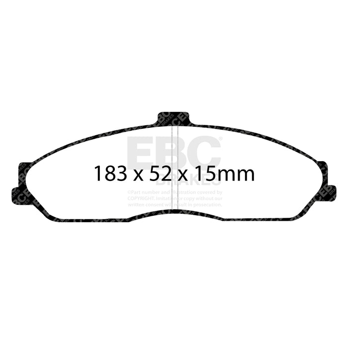 EBC yellowstuff brake pads front fits 2003 04 Cadillac Xlr 4 6