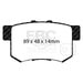 EBC | Rear Greenstuff 2000 Pad and Plain Rotor Kit | PN: S11KR1055