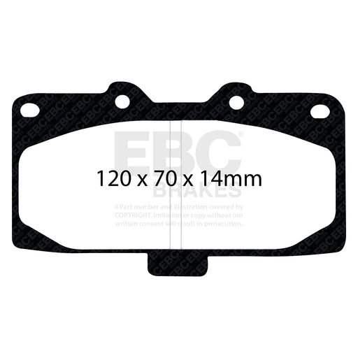 EBC | Front Redstuff Pad and Plain Vented Rotor Kit | PN: S12KF1113