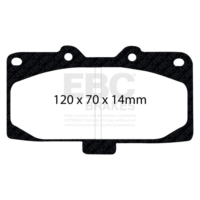 EBC | Front Redstuff Pad and Plain Vented Rotor Kit | PN: S12KF1113