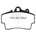 EBC yellowstuff brake pads front fits 1997 99 Porsche Boxster Cast Iron