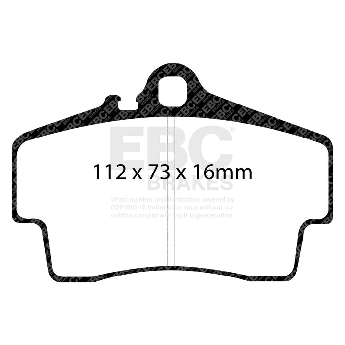 EBC yellowstuff brake pads rear fits 1998 05 Porsche 911 996 Cast Iron