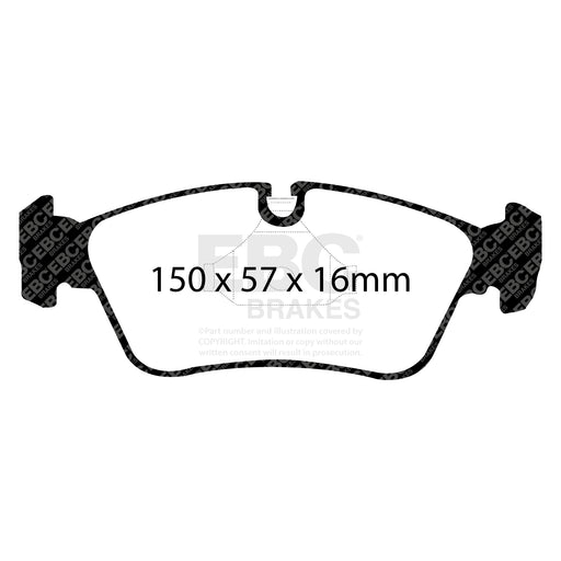 EBC | Front Yellowstuff Pad and Plain Vented Rotor Kit | PN: S13KF1193