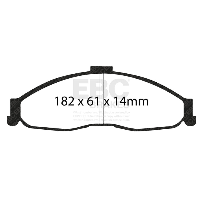 EBC yellowstuff brake pads front fits 1998 02 Chevrolet Camaro 4th Gen 3 8