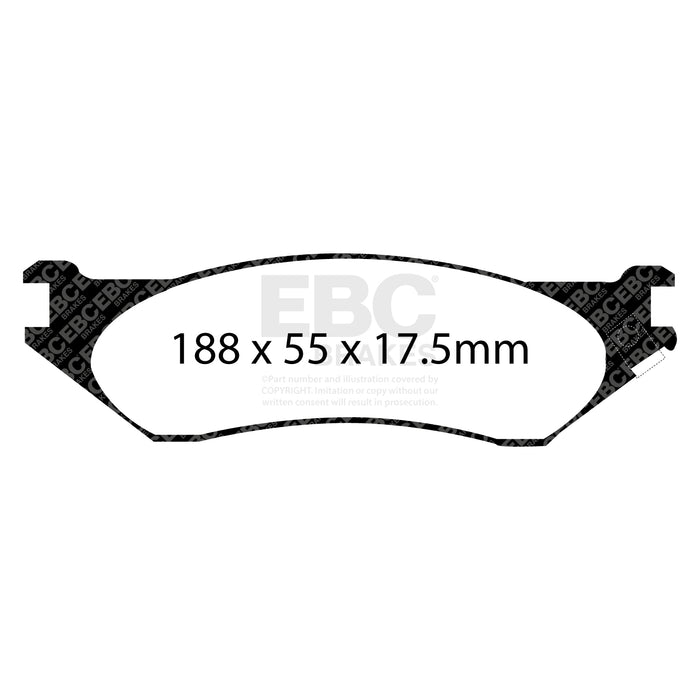 EBC greenstuff brake pads front part DP61267 fits 1998 02 Dodge B150 B1500 Cargo 1500 Van 1 2 Ton