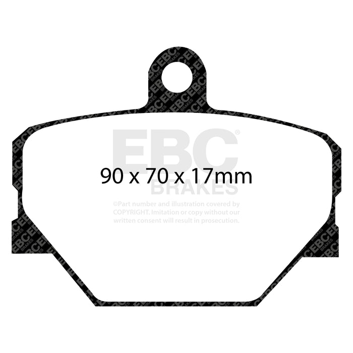 EBC redstuff brake pads front fits 2008 Smart Fortwo 1 0