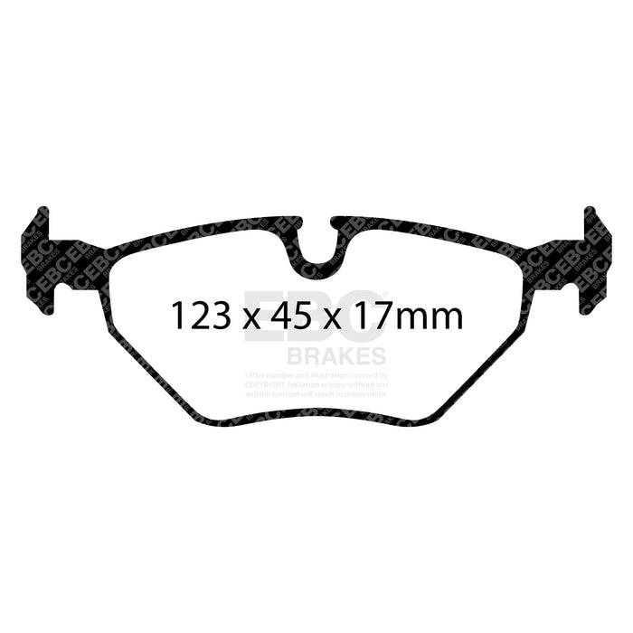 EBC yellowstuff brake pads rear fits 1999 02 Bmw Z3 2 5