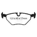 EBC yellowstuff brake pads rear fits 1999 02 Bmw Z3 2 5