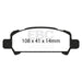 EBC yellowstuff brake pads rear fits 2002 06 Subaru Baja 2 5