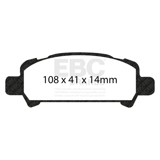 EBC | Rear Yellowstuff Pad and Plain Rotor Kit | PN: S13KR1103