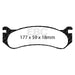 EBC brake pads part ED91304 fits 2002 Cadillac Escalade 5 3 Akebono