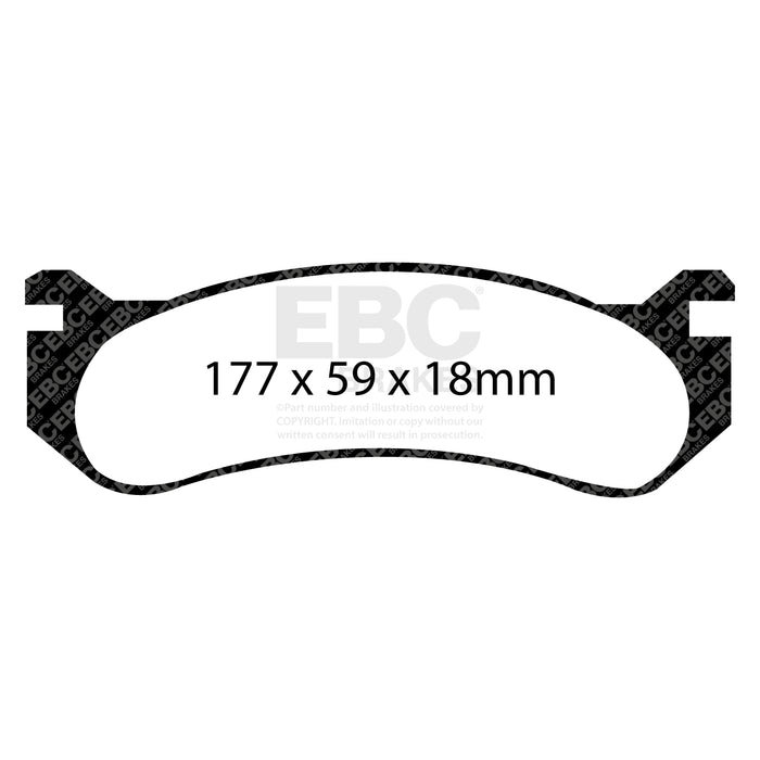 EBC greenstuff brake pads part DP61304 fits 2002 Cadillac Escalade 5 3 Akebono