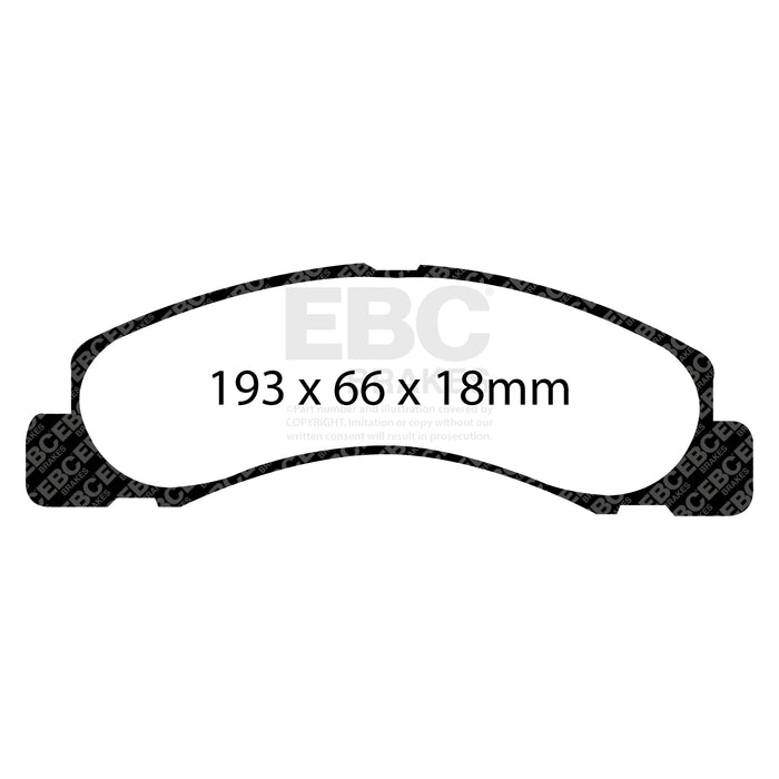 EBC greenstuff brake pads front part DP61308 fits 2000 02 Ford Excursion 5 4 2wd