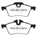EBC redstuff brake pads front fits 2002 03 Mini Hardtop 1 6