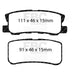 EBC yellowstuff brake pads rear fits 2011 14 Chrysler 200 3 6