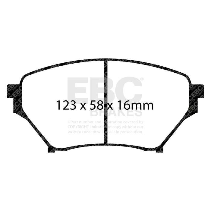 EBC yellowstuff brake pads front fits 2001 03 Mazda Miata Mx5 1 8 Sports Suspension