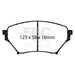 EBC yellowstuff brake pads front fits 2001 03 Mazda Miata Mx5 1 8 Sports Suspension