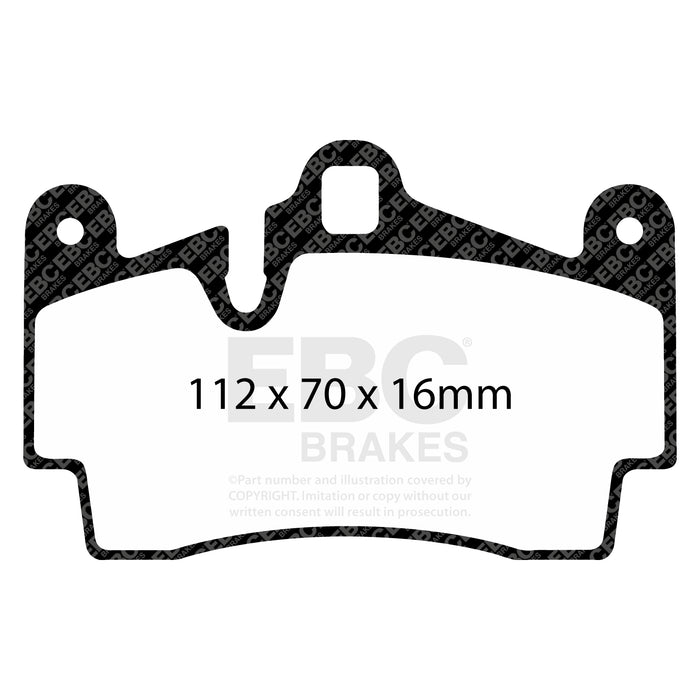 EBC redstuff brake pads rear fits 2004 07 Porsche Cayenne 3 2