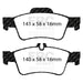 EBC redstuff brake pads rear fits 2004 06 Mercedes Benz Cl500 5 0