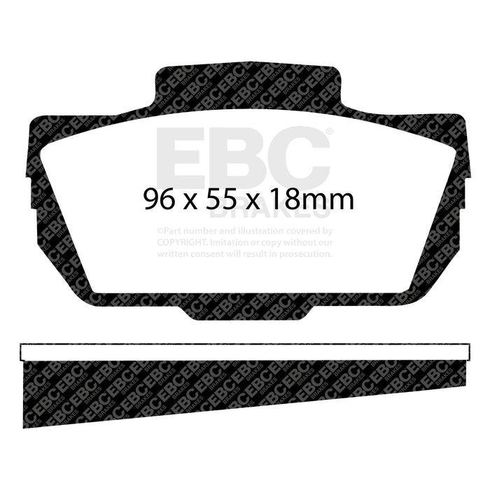 EBC greenstuff brake pads front part DP2149 fits 1966 67 Saab Sonnet 0 8