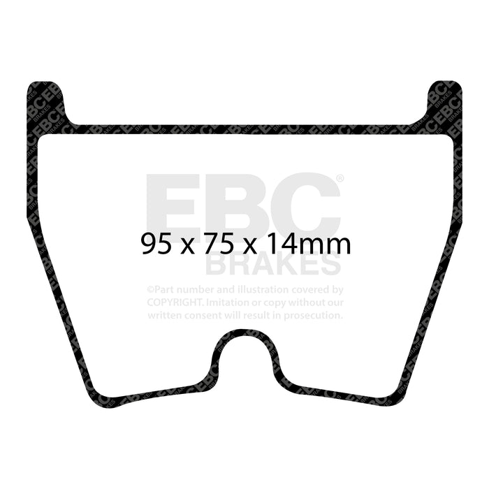 EBC yellowstuff brake pads front fits 2006 09 Audi Rs4 4 2 Cast Iron