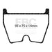 EBC yellowstuff brake pads front fits 2006 09 Audi Rs4 4 2 Cast Iron
