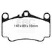 EBC redstuff brake pads front fits 2003 05 Porsche 911 996 Cast Iron