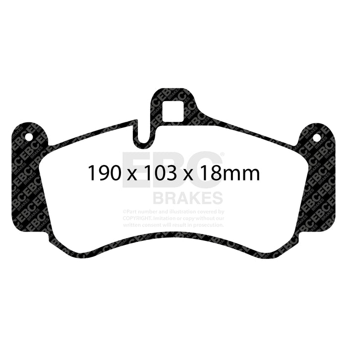 EBC redstuff brake pads front fits 2001 03 Porsche 911 996 Cast Iron