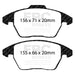 EBC greenstuff brake pads part DP21517 fits 2006 13 Audi A3 2 0 Turbo Girling