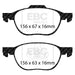 EBC greenstuff brake pads front part DP21524 fits 2012 Ford C Max 2 0 Hybrid