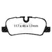 EBC brake pads rear part ED91542 fits 2005 10 Land Rover Lr3 4 4 Extra Duty