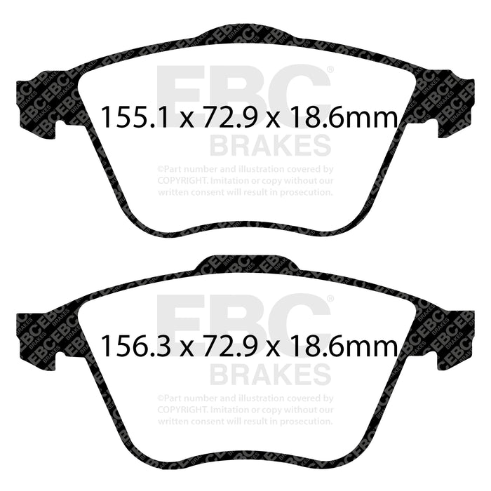 EBC yellowstuff brake pads front fits 2007 13 Mazda 3 2 3 Turbo