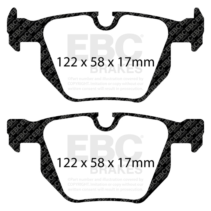 EBC yellowstuff brake pads rear fits 2013 Bmw X1 3 0 Turbo 35i