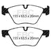 EBC yellowstuff brake pads front fits 2008 10 Bmw 128 3 0