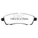 EBC brake pads rear part ED91603 fits 2000 02 Ford Excursion 5 4 2wd Extra Duty