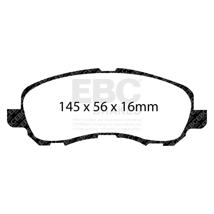 EBC yellowstuff brake pads front fits 2011 14 Chrysler 200 2 4