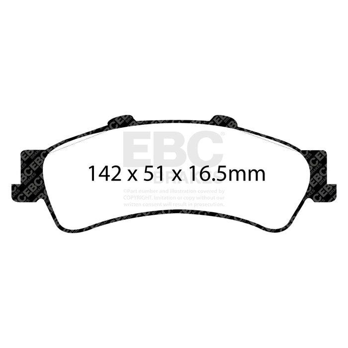 EBC yellowstuff brake pads rear fits 2001 05 Cadillac Deville 4 6 Hd