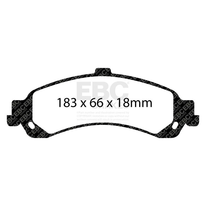 EBC yellowstuff brake pads rear fits 2002 Cadillac Escalade 5 3 Pbr