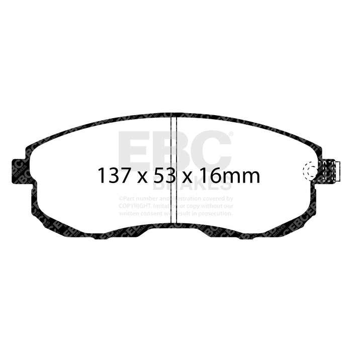 EBC redstuff brake pads front fits 2002 03 Infiniti G20 2 0