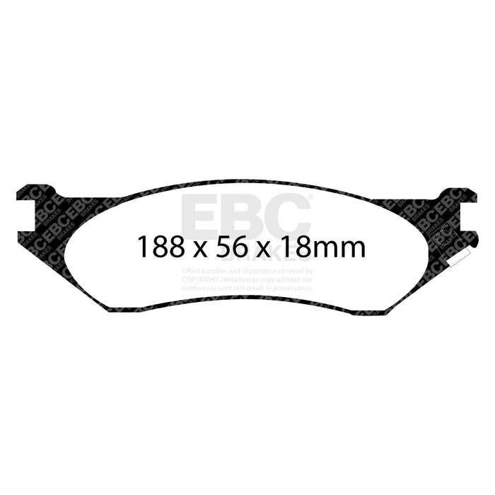 EBC greenstuff brake pads front part DP61638 fits 2004 06 Dodge Durango 3 7